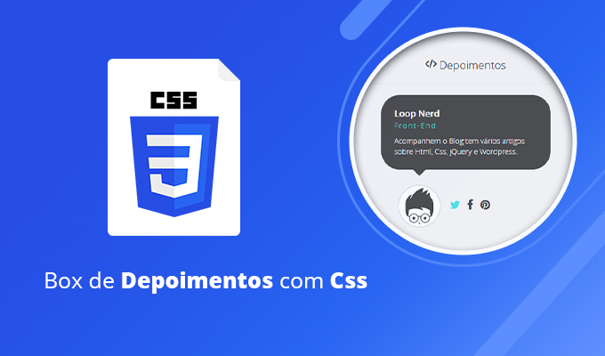 Box de Depoimentos com Css