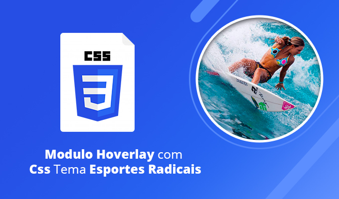 Modulo Hoverlay com Css Tema Esportes