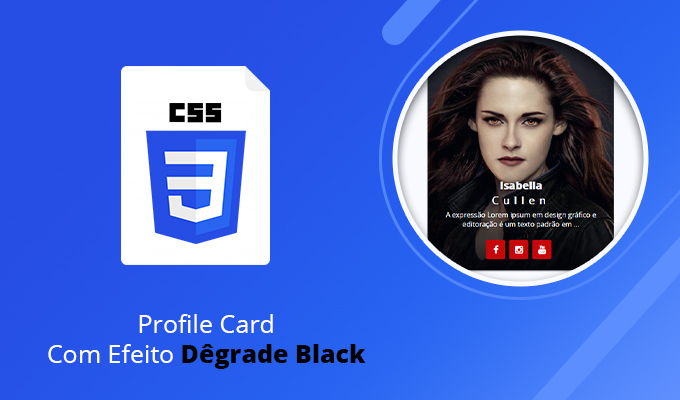 Profile Card – Com Efeito Dêgrade Black