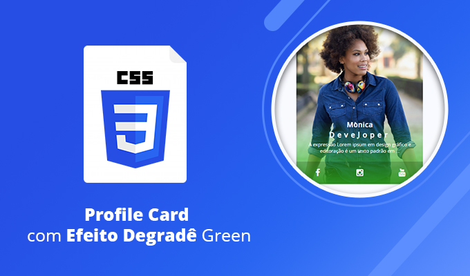 Profile Card com Efeito Degradê Green
