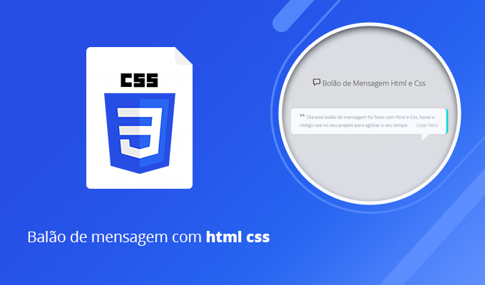 Balão de mensagem html css