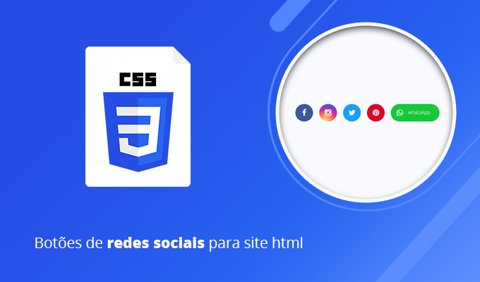 Botões de redes sociais para site html
