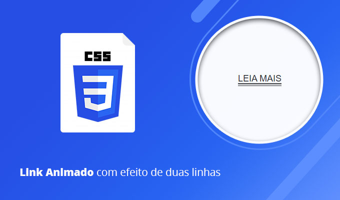Link Animado com efeito de duas linhas