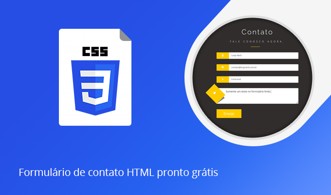 Formulário de contato HTML pronto grátis