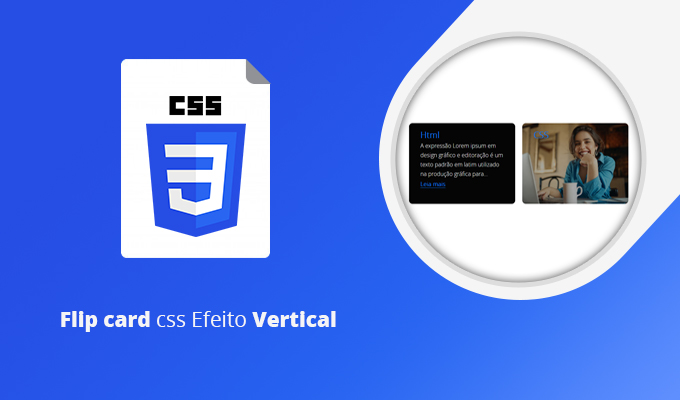 Flip card css Efeito Vertical